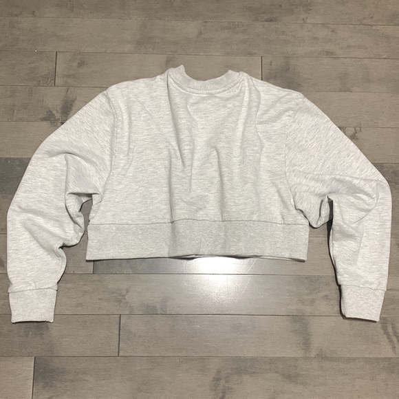Collusion Spliced Logo Cropped Sweatshirt - Grey - 4 - Picture 6 of 9